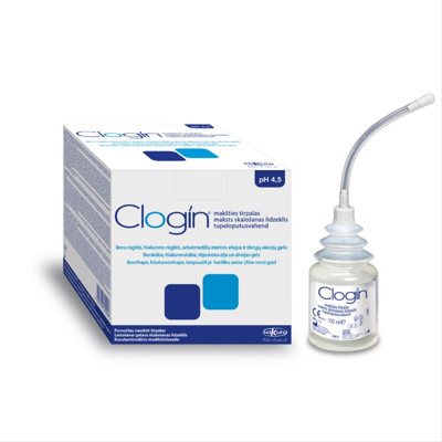 CLOGIN, pH 4,5, makšties tirpalas, talpos buteliukai, 5 x 100 ml