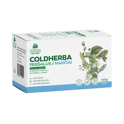 COLDHERBA nakčiai, vaistažolių arbata, N20, 2 g