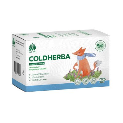 COLDHERBA vaikams, vaistažolių arbata, N20, 1.5 g