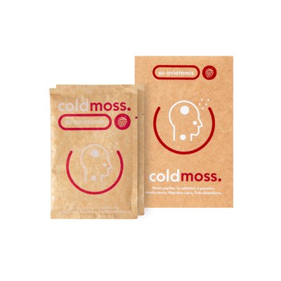 COLDMOSS, su avietėmis, be cukraus, milteliai, 6 paketėliai