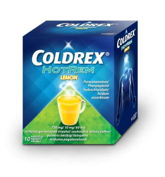 COLDREX HotRem LEMON 750 mg/10 mg/60 mg milteliai geriamajam tirpalui N10