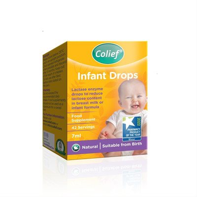COLIEF INFANT DROPS, laktazės fermento lašai, 7 ml