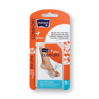 COMFORT PLUS pūslių pleistrai, M, 5 vnt., 29 x 59 mm
