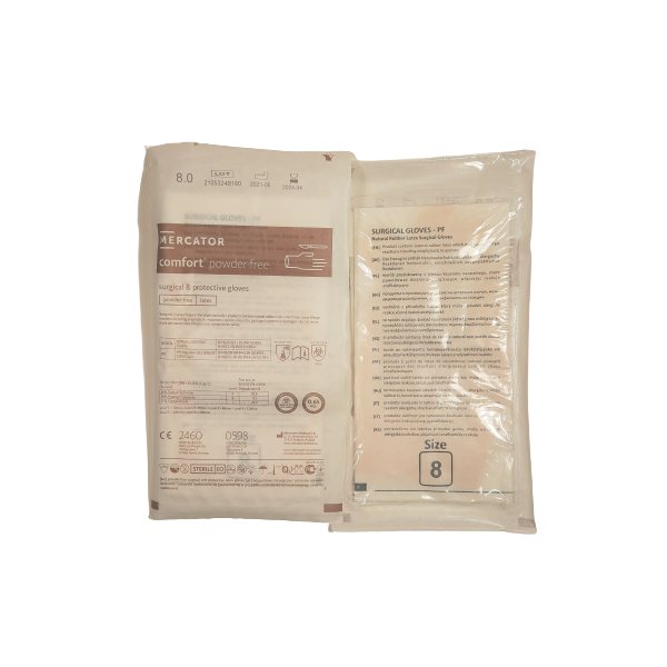 COMFORT sterilios pirštinės be pudros, Nr. 8, 2 vnt