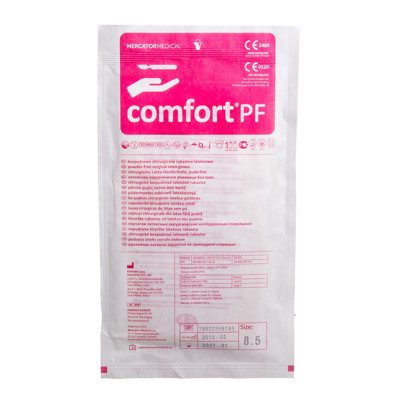 COMFORT, sterilios pirštinės be pudros, Nr. 8,5, 2 vnt