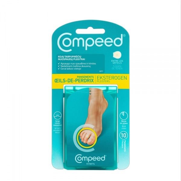 COMPEED kojų pirštų nuospaudų pleistrai, maži, 10 vnt