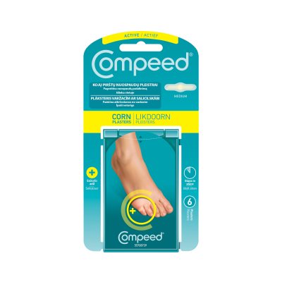 COMPEED kojų pirštų nuospaudų pleistrai su salicilio rūgštimi, mažo dydžio N6