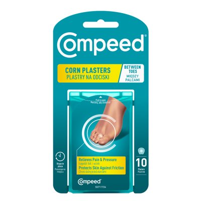 COMPEED, kojų pirštų nuospaudų pleistrai, tarp kojų pirštų, 10 vnt