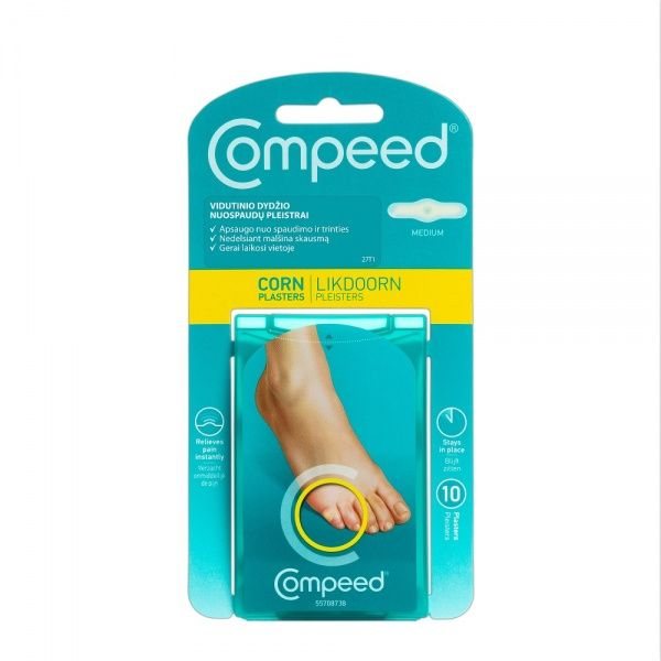 COMPEED kojų pirštų nuospaudų pleistrai, vidutinio dydžio, 10 vnt
