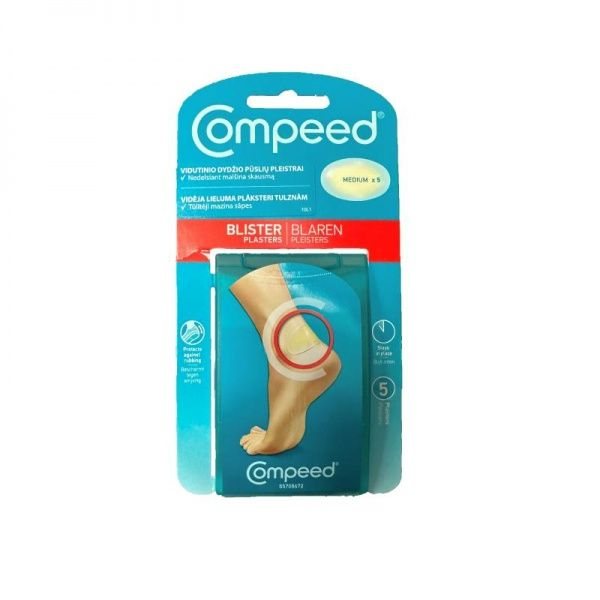COMPEED kojų pūslių pleistrai, vidutinio dydžio, 5 vnt