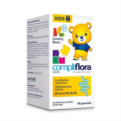 COMPLIFLORA KIDS GUMMY BEARS, 60 guminukų