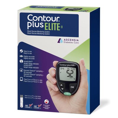 CONTOUR plus ELITE gliukozės kiekio kraujyje stebėjimo sistema, 1 vnt