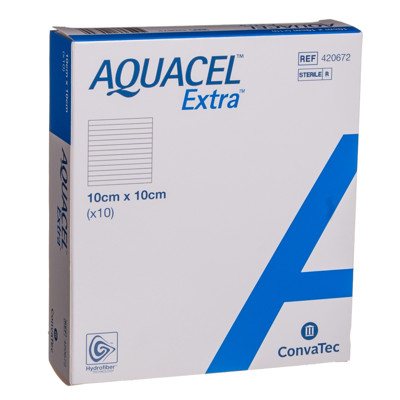 CONVATEC AQUACEL EXTRA, tvarstis, 10 vnt., 10 x 10 cm