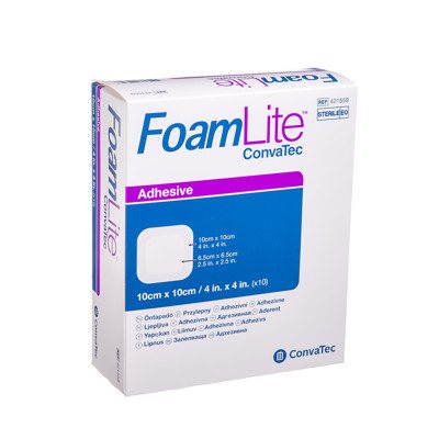 CONVATEC FOAM LITE, x 10 cm, lipnus tvarstis, 10 vnt., 10 cm