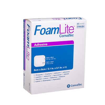 CONVATEC FOAM LITE, x 8 cm, lipnus tvarstis, 10 vnt., 8 cm