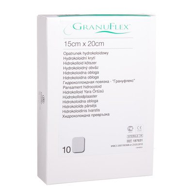 CONVATEC GRANUFLEX, hidrokoloidinis tvarstis, 10 vnt., 15 x 20 cm