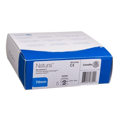 CONVATEC NATURA, 33-45/, plokštelė, lygi, pakeliamu žiedu, formuojama pirštais, 5 vnt., 70 mm