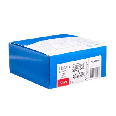 CONVATEC NATURA CONVEX MOLDABLE, išmatų rinktuvų plokštelė, išgaubta, 57 mm, 5 vnt., 33 mm - 45 mm