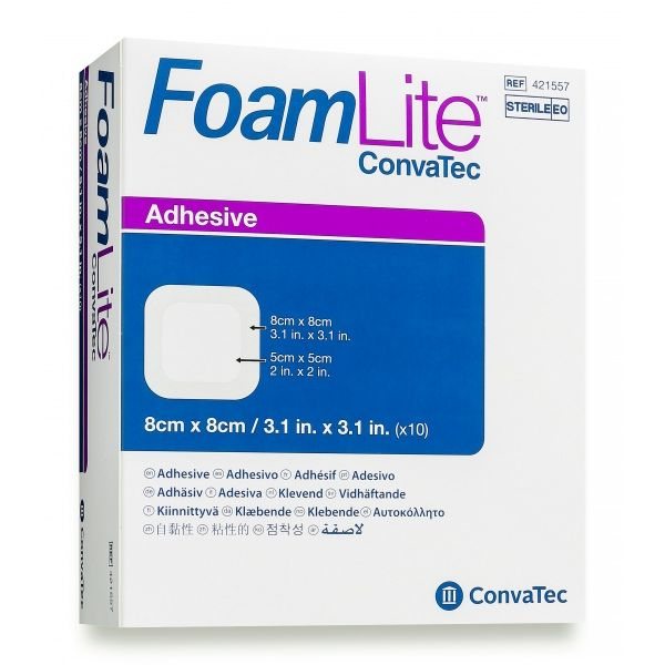 CONVATEC tvarstis FOAM LITE, x 8 cm, 10 vnt., 8 cm