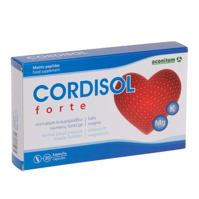 CORDISOL FORTE, 30 kapsulių