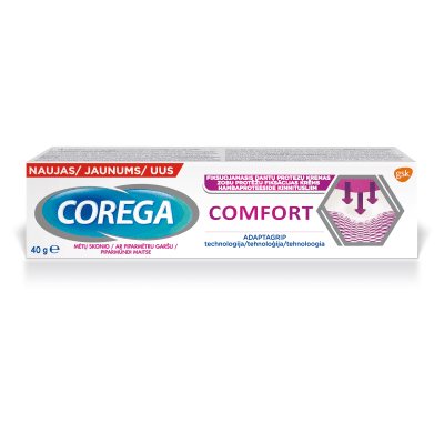 COREGA COMFORT fiksuojamasis dantų protezų kremas, 40 g