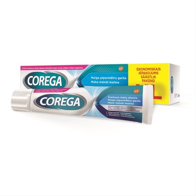 COREGA EXTRA STRONG MILD MINT, dantų protezų fiksuojantis kremas, 70 g