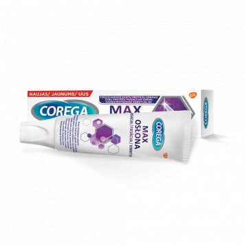 COREGA MAX CONTROL fiksuojamasis protezų kremas, 40 g