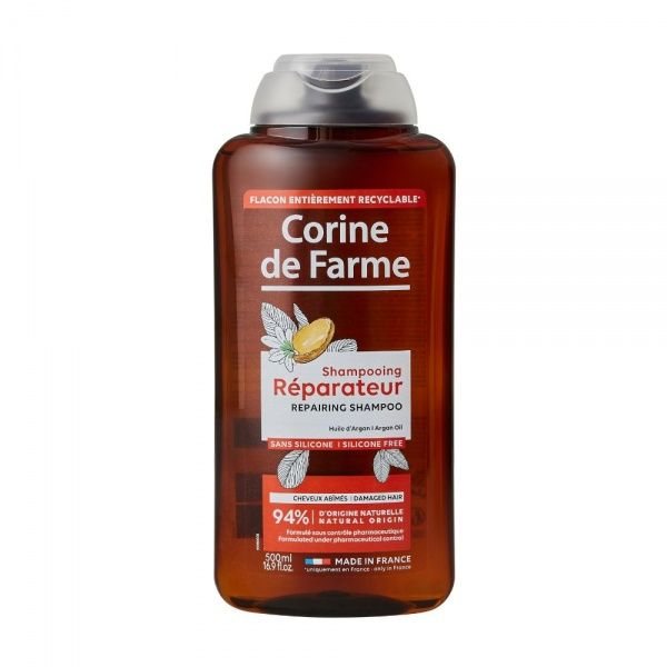 CORINE DE FARME šampūnas su arganų aliejumi REPAIRING SHAMPOO ARGAN OIL, 500 ml