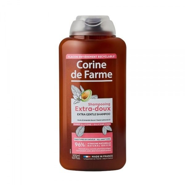CORINE DE FARME šampūnas su saldžiųjų migdolų aliejumi EXTRA GENTLE SHAMPOO ALMOND OIL, 500 ml