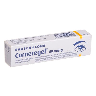 CORNEREGEL, 50 mg/g, akių gelis, 10 g