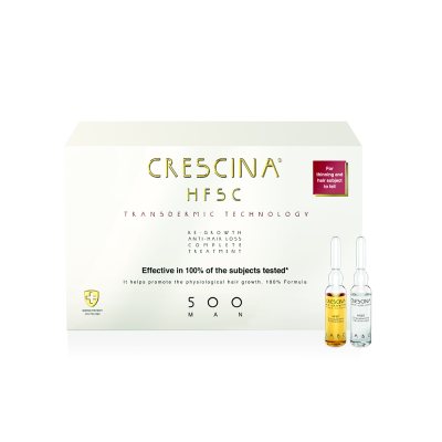 CRESCINA ampulių kompleksas plaukų slinkimo stabdymui ir plaukų atauginimui vyrams TRANSDERMIC COMPLETE TREATMENT HFSC 500, N20, 3.5 ml