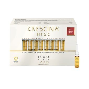 CRESCINA plaukų ataugimą skatinančios ampulės vyrams TRANSDERMIC RE-GROWTH HFSC 1300, 20 ampulių