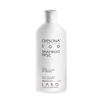 CRESCINA plaukų atauginimui ir slinkimą stabdantis šampūnas vyrams HFSC 500, 200 ml