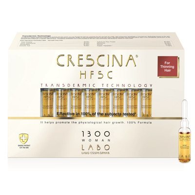 CRESCINA TRANSDERMIC HFSC 1300, moterims, plaukų atauginimui, 20 ampulių, 3.5 ml