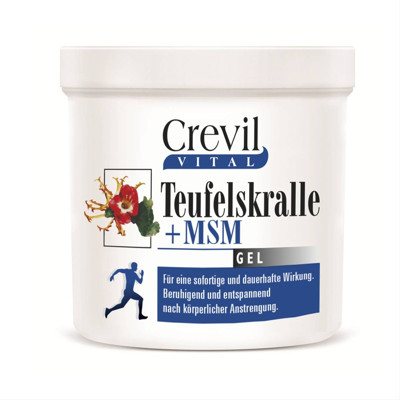 CREVIL, masažinis gelis su Velnio letenėlėmis ir MSM, 250 ml
