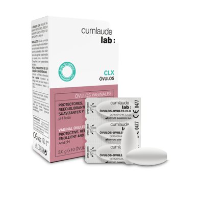 CUMLAUDE LAB CLX, makšties ovulės su chlorheksidinu ir hialurono rūgštimi, 10 vnt