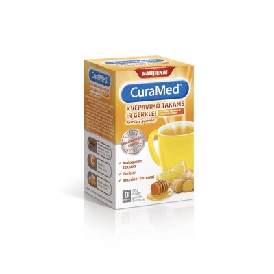 CURAMED karštas gėrimas, citrinų, imbiero ir medaus skonio N8