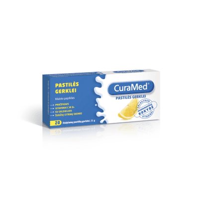 CuraMed pastilės gerklei suaugusiems N20