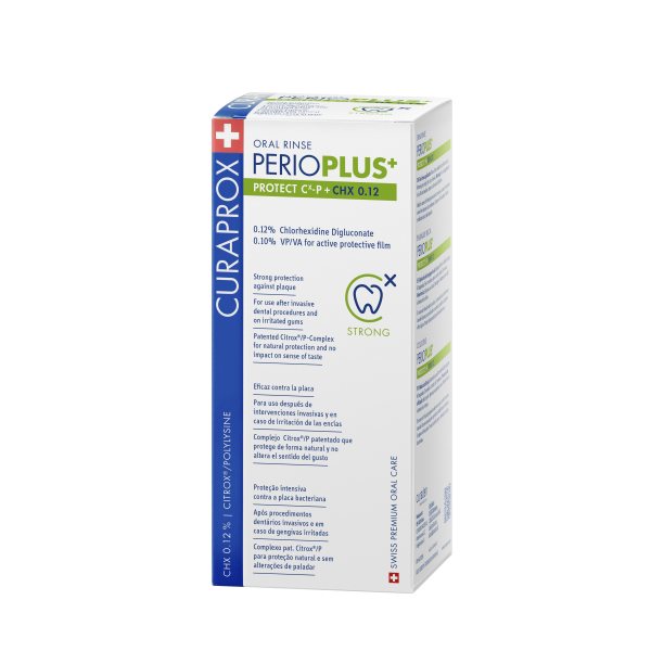 CURAPROX antibakterinis skalavimo skystis su 0.12% chlorheksidino Perio Plus+ Protect, 200 ml