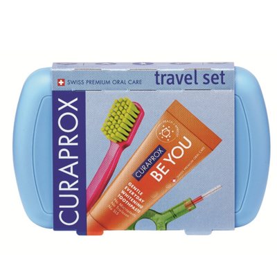CURAPROX TRAVEL SET, kelioninis rinkinys, mėlynas