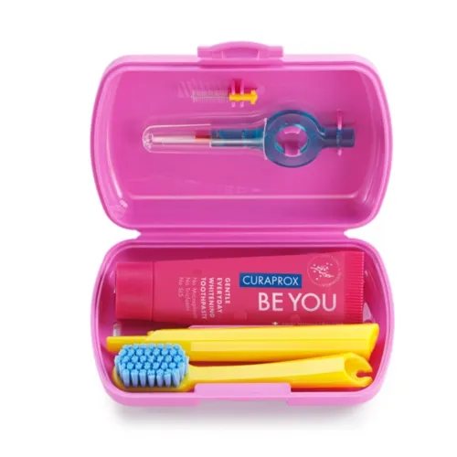 CURAPROX kelioninis rinkinys TRAVEL SET, rožinis, N1