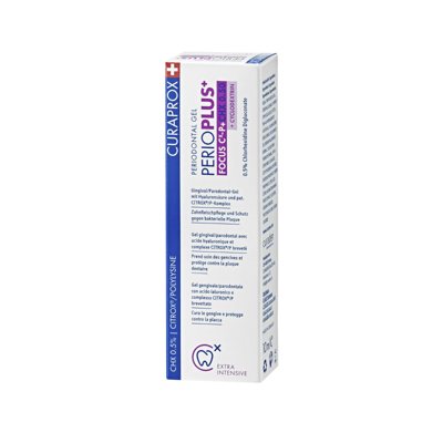CURAPROX, Perio Plus Focus, dantenų gelis su CHX 0,5%+Citrox+hialurono rūgštis, 10 ml