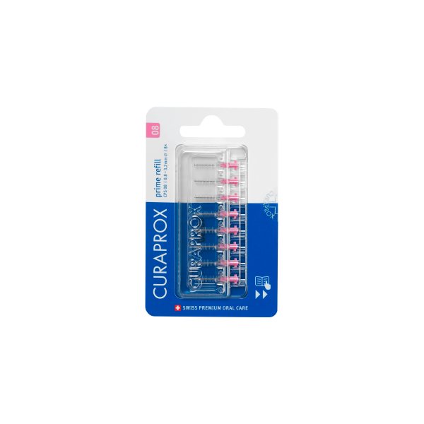 CURAPROX tarpdančių šepetėlio papildymas PRIME CPS08, 8 vnt