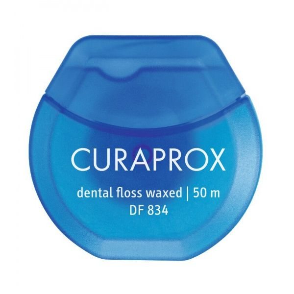 CURAPROX vaškuotas dantų siūlas DF834, mėtų skonio, ., 50 m