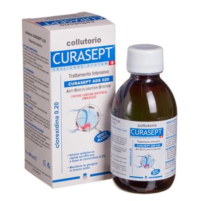 CURASEPT ADS 020, skalavimo skystis su 0,20 % chlorheksidino, 200 ml