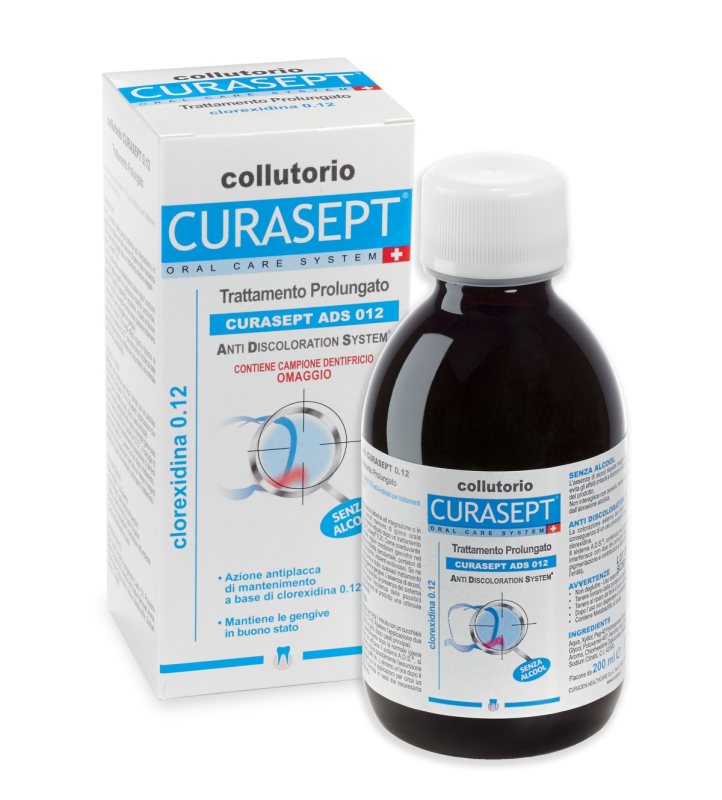 CURASEPT ADS® 212 raminamais skalavimo skystis su 0.12% chlorheksidino savo sudėtyje