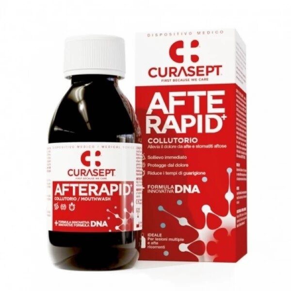 CURASEPT AFTERAPID+ burnos skalavimo skystis, 125 ml