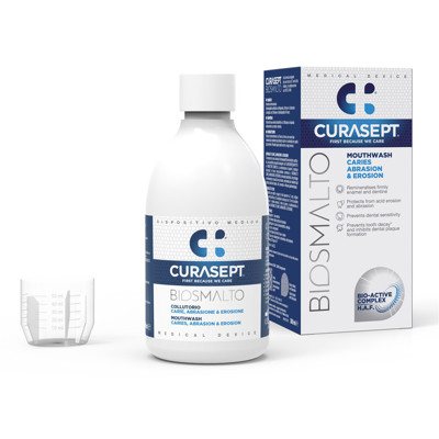 CURASEPT BIOSMALTO CARIES ABRASION AND EROSION, skalavimo skystis, 300 ml