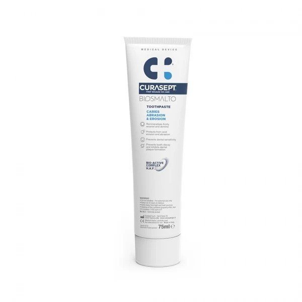 CURASEPT Biosmalto Caries and erosion, kasdienė dantų pasta, 75 ml