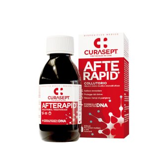 CURASEPT dantenų ir burnos opų skalavimo skystis AFTERAPID + DNA, 125 ml
